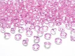 Světle růžové diamanty konfety