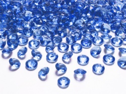 Jasně modré diamanty konfety 