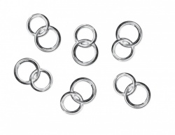 Dekorace dvojité stříbrné snubní prsteny