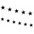 Černá hvězdičková girlanda 
