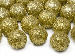 Zlaté glitter koule II