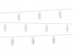 LED světelný řetěz s kolíčky 