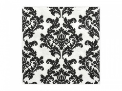 Ubrousky s černými ornamenty