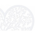 Dekorace Bílé papírové srdce sada II