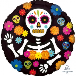 Fóliový balónek Day of the Dead Skeleton 