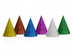 Multicolor holografická párty čepička sada