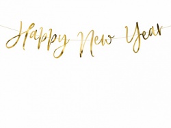 Zlatá girlanda Happy New Year