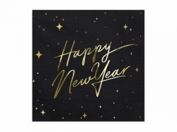 Ubrousky Happy New Year černé