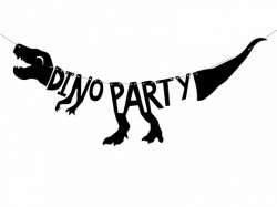 Girlanda Černý dinosaurus