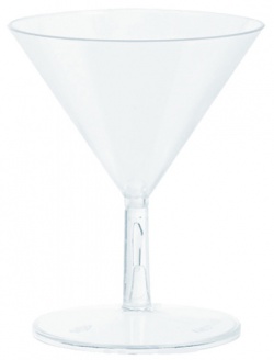 Plastové mini skleničky Martini