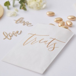 Papírové sáčky Gold Wedding