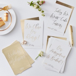 Svatební kartičky Gold Wedding 