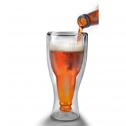 Sklenice na pivo - tvar obrácené lahve