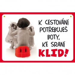 Vtipná cedulka: Klid