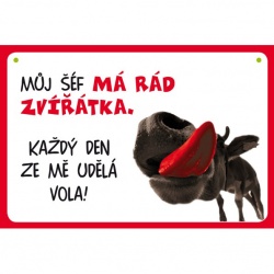 Vtipná cedulka: Můj šéf