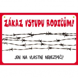 Cedulka s nápisem - Zákaz vstupu