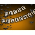 Banner Halloween - černobílý