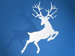 Závěsná dekorace - Sob Rudolf bílý