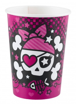 Kelímky Růžová pirátka Monster high (8 ks)