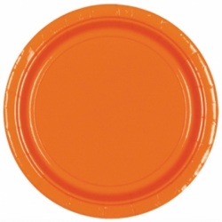Papírové talířky oranžové (8 ks)
